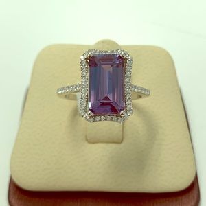 4.25 Carat Simulated Alexandrite Ring